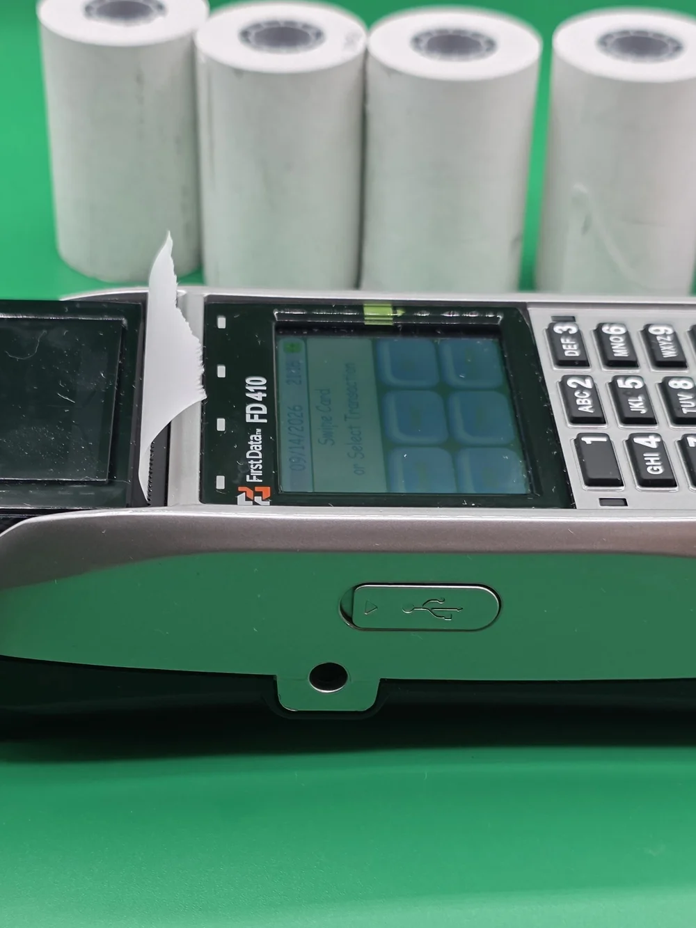 FD-410 Payment Terminal - Black and Silver